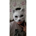 Эротическая маска кошка, белая