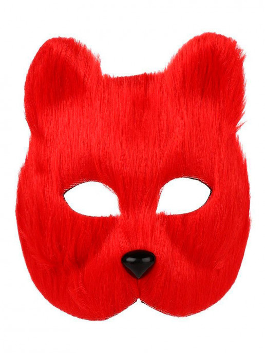 Эротическая маска кошка, красная купить в Новосибирске