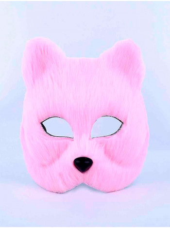 Эротическая маска кошка, розовая